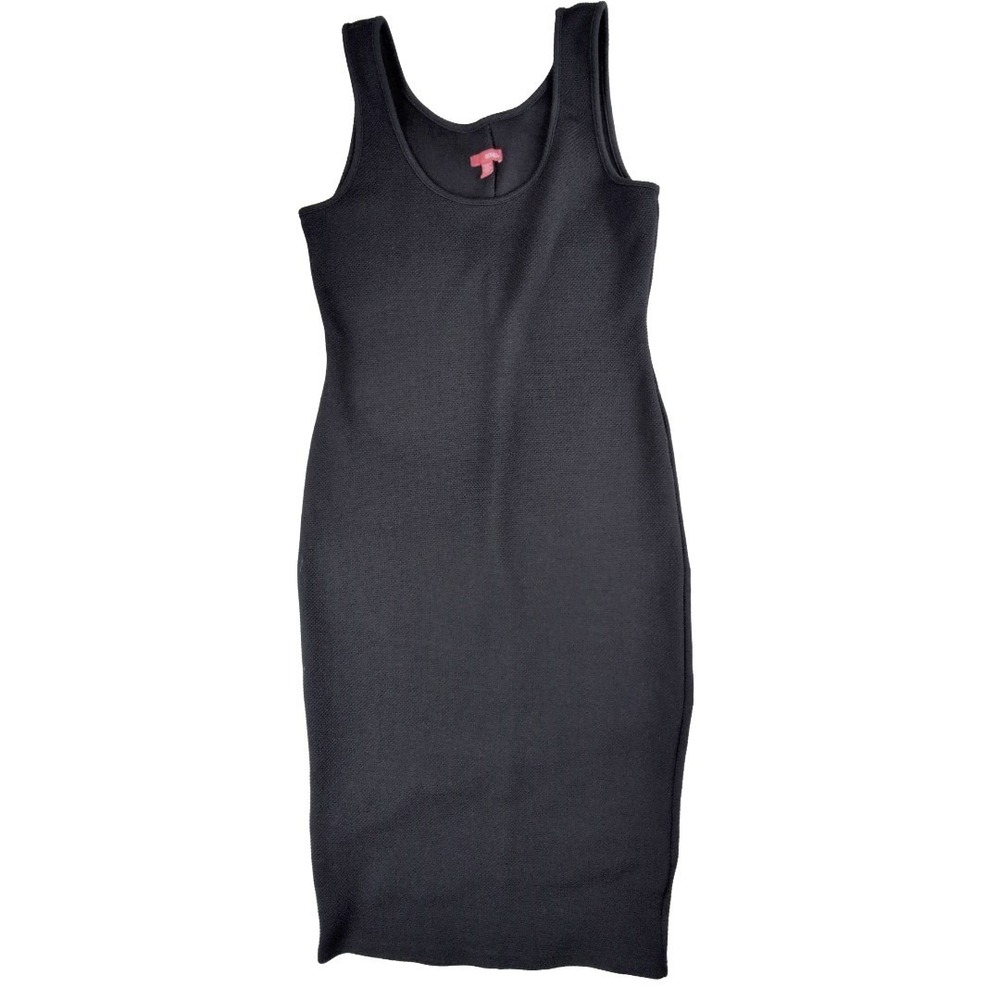 Bongo Black Body Con Midi Dress Size Large Little Black Dress LBD Goth - Picture 1 of 4